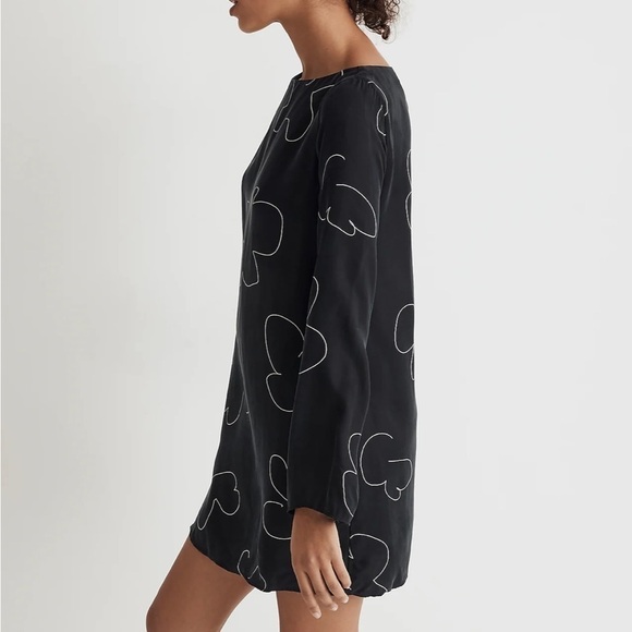 Madewell shift mini dress true black floral - Picture 3 of 10